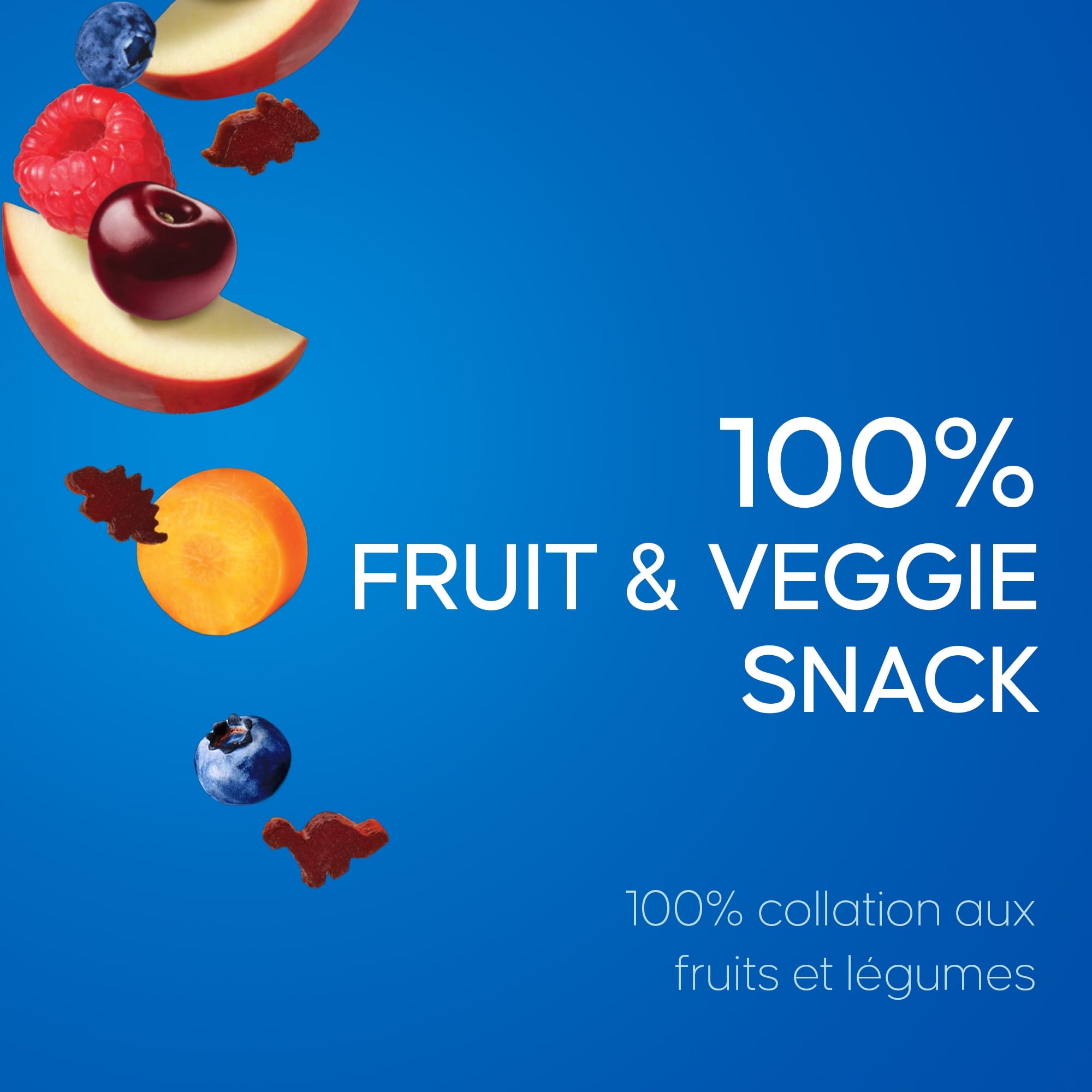 SunRype Fruit to Go + Veggie Bites, Apple Berry Carrot – 8 Pouches x 14g (112g/4 oz) - 100% Fruit & Veggie Snack